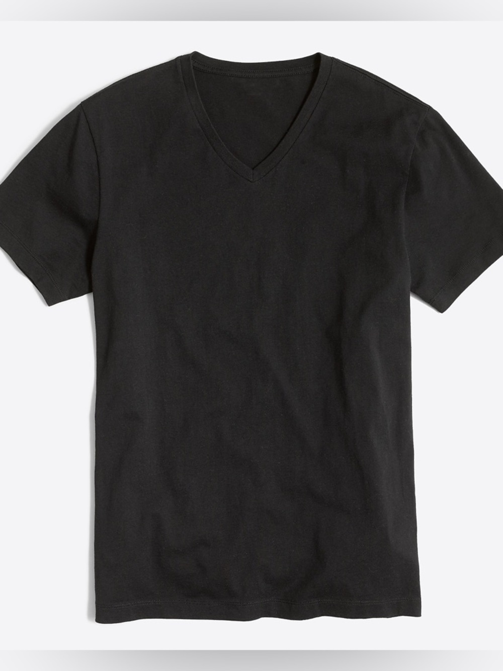 J. Crew Men's V-Neck Washed jersey black tee